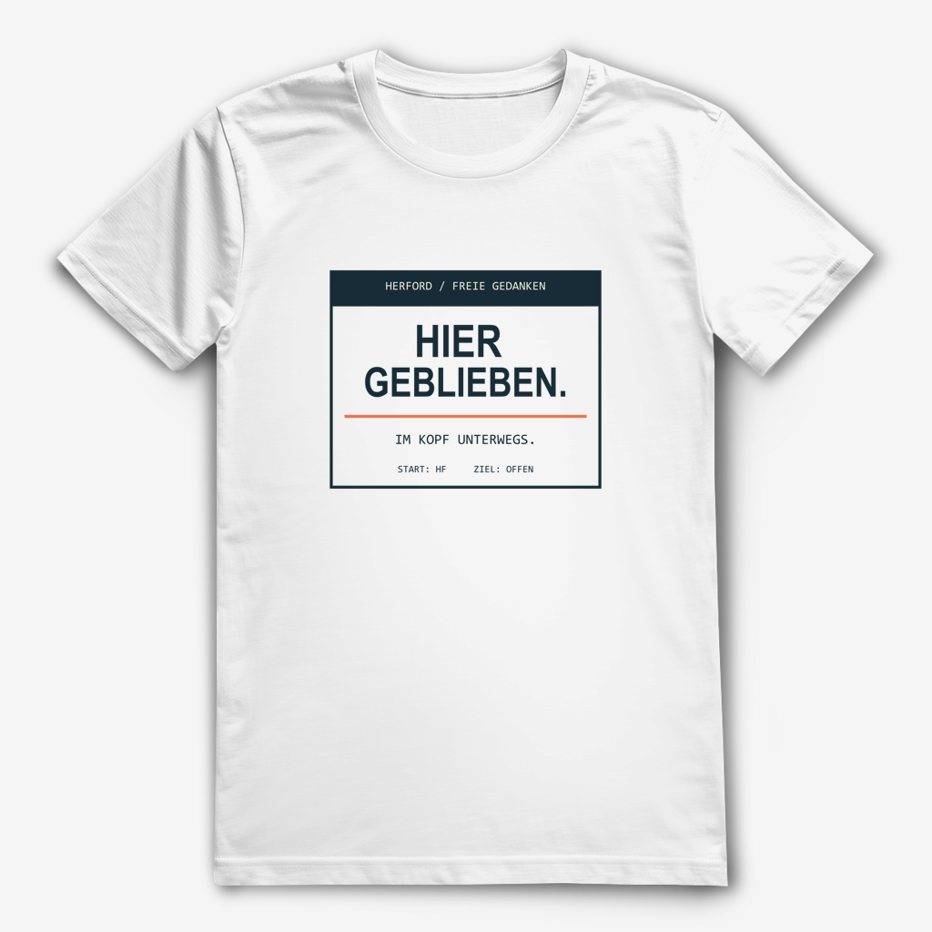 Hier geblieben – Herford Originals Shirt – White / XS