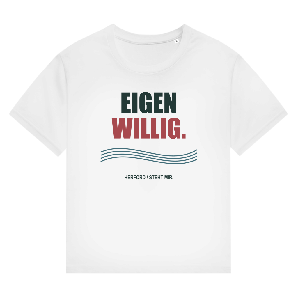 Eigenwillig – Herford Damen Bio-Shirt – White / XS