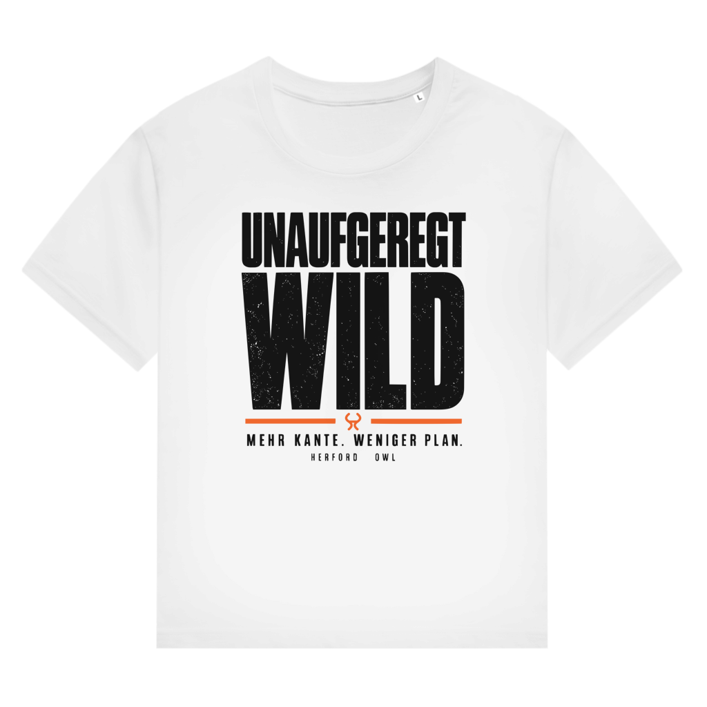 Unaufgeregt wild – Herford Damen Bio-Shirt – White / XS