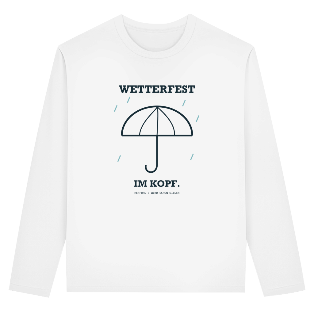 Wetterfest im Kopf – Herford Longsleeve – White / XS