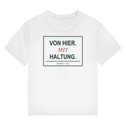 Von hier mit Haltung – Herford Damen Bio-Shirt – Vorderansicht