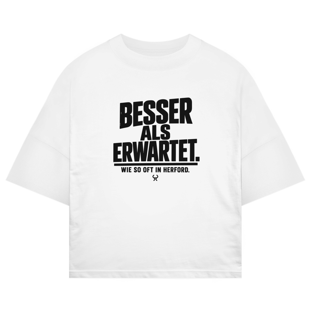 Besser als erwartet – Herford Oversized-Shirt – White / XS