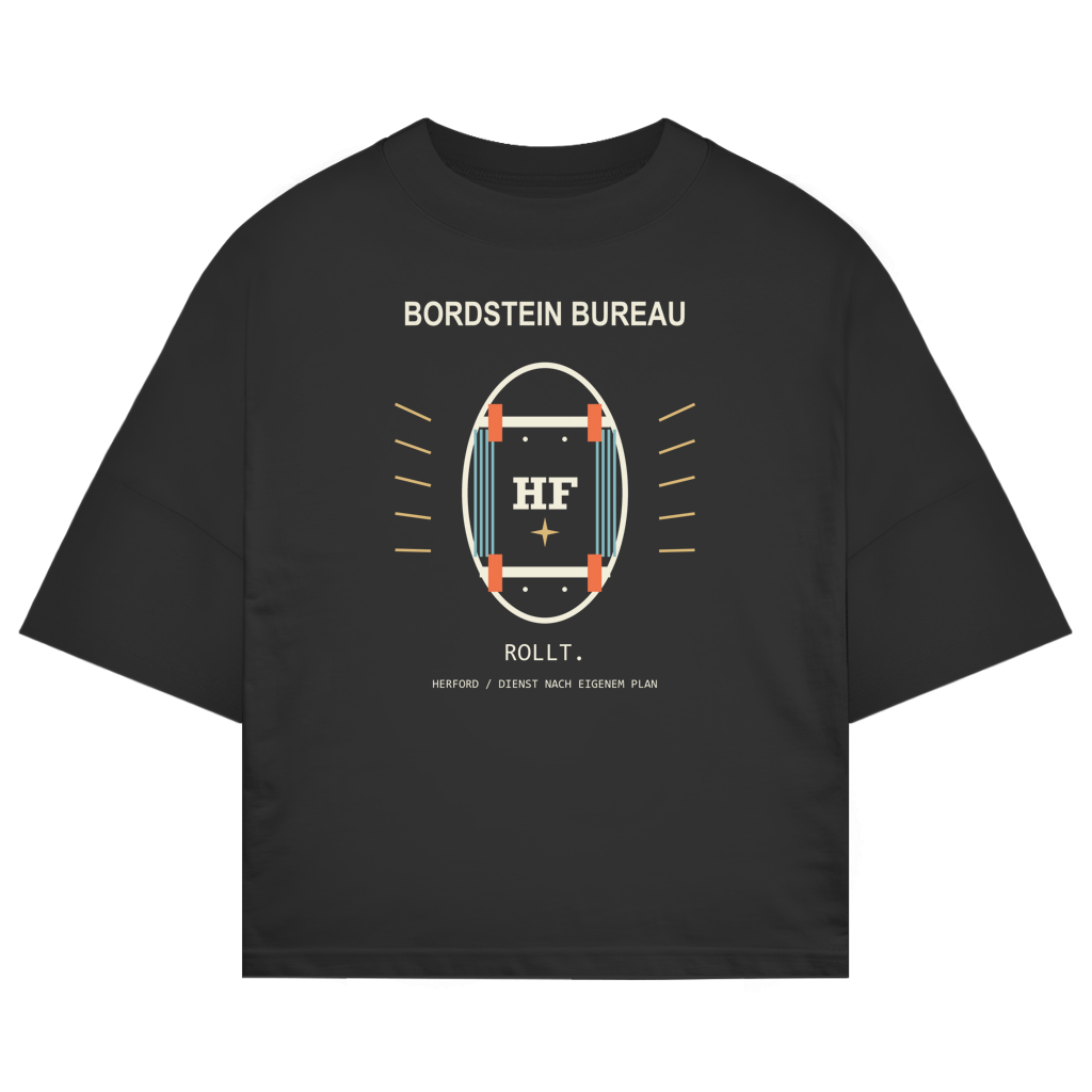 Bordstein Bureau – Herford Oversized-Shirt – Black / XS
