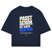 Passt schon. Ist aber Herford. – Herford Oversized-Shirt – Rückenansicht
